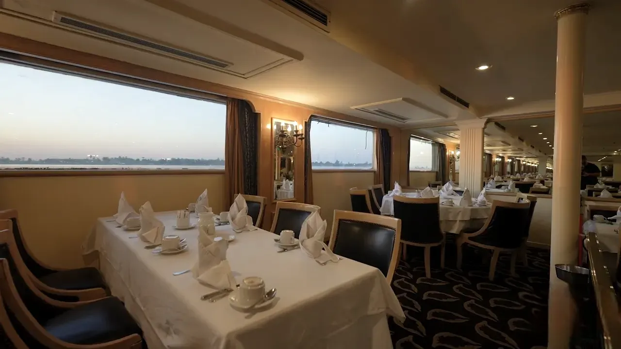 Restaurant aboard the JAZ Crown Prince Nile Cruise Nile cruise